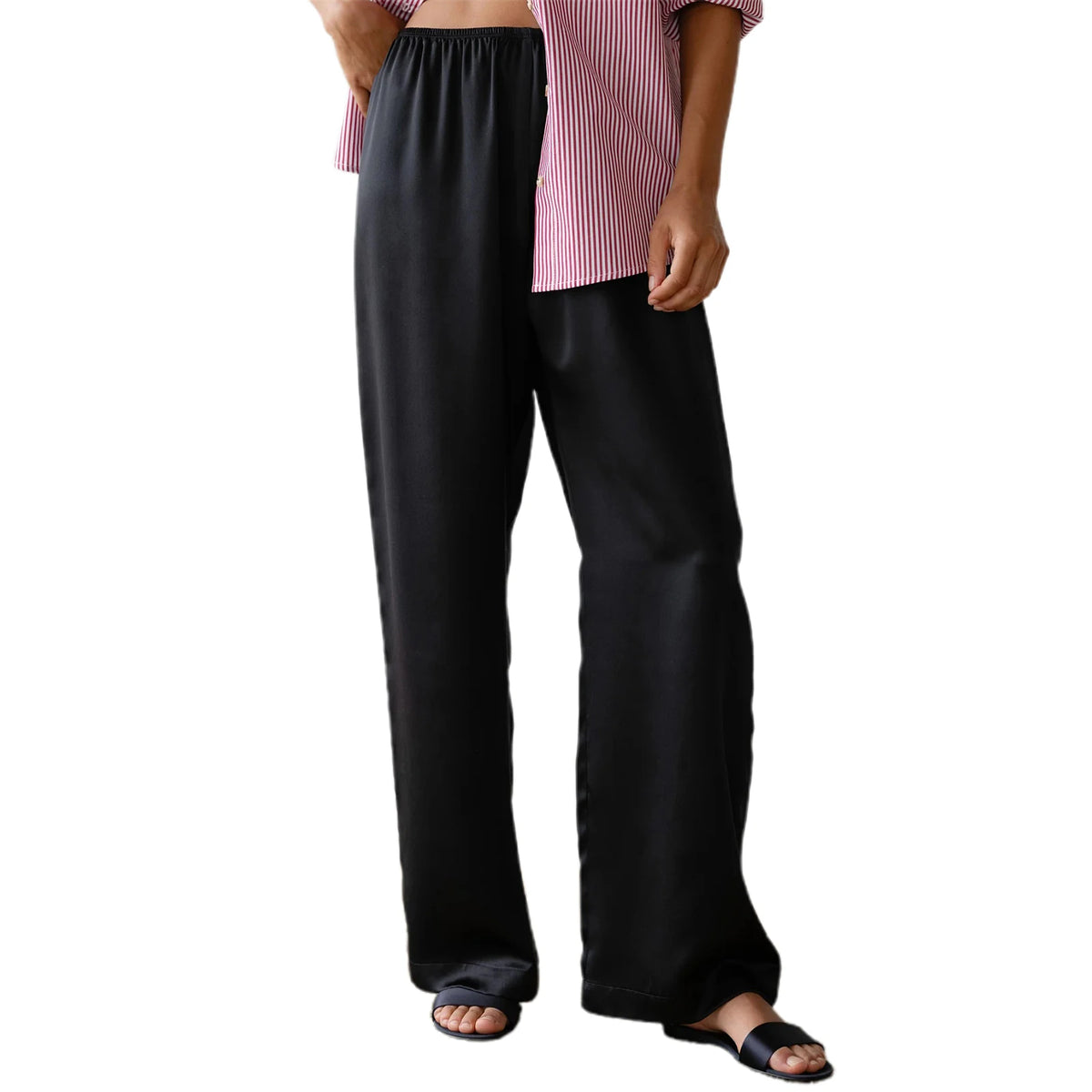 Women's Satin Wide-Leg Trousers
