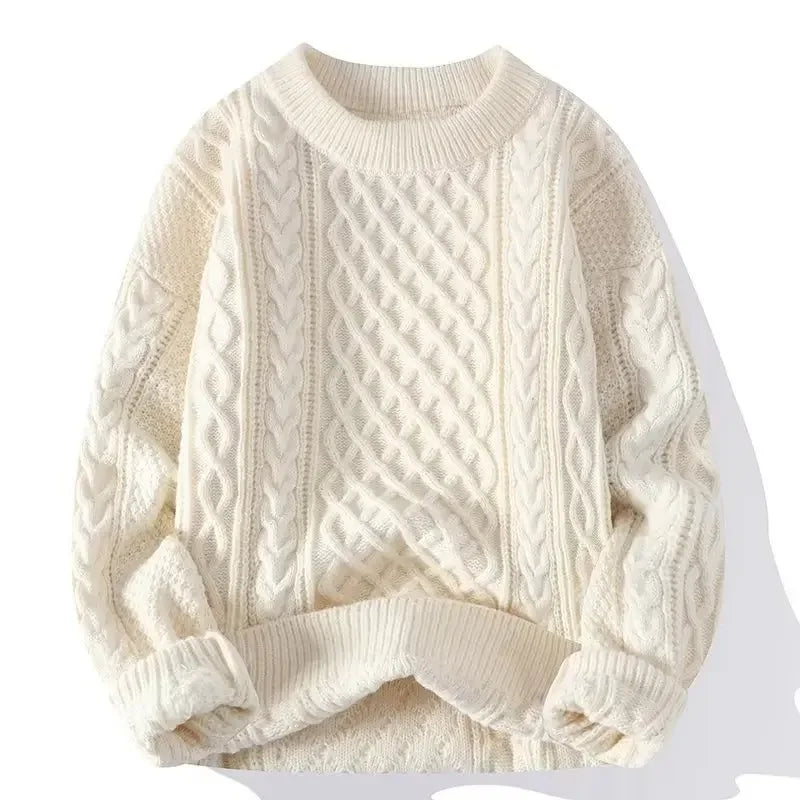 Men's Crew Neck Knit Jumper, Wool Blend