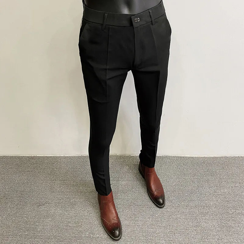 Men's Slim Fit Stretch Formal Trousers