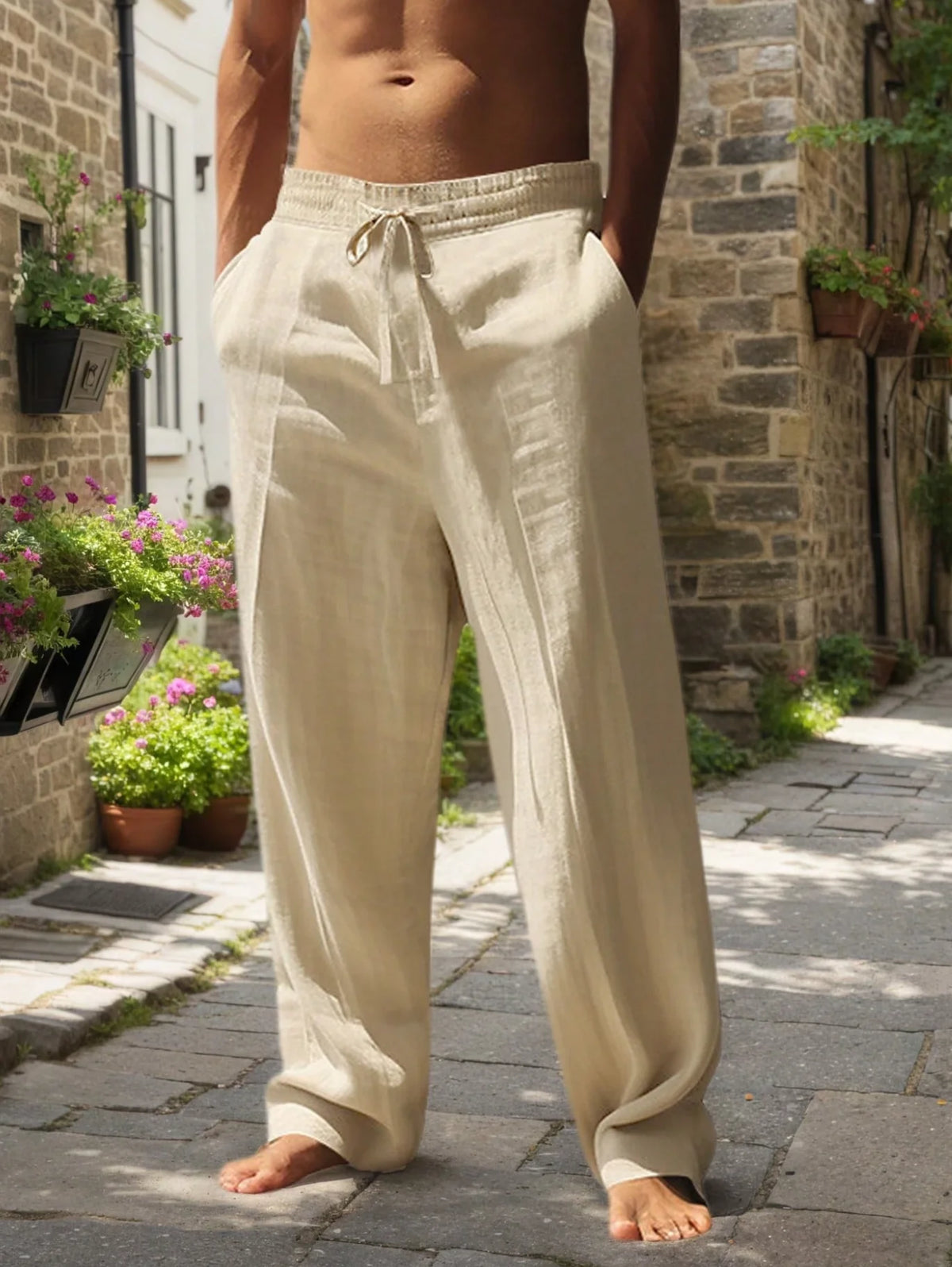 Men's Cotton-Hemp Relaxed Trousers