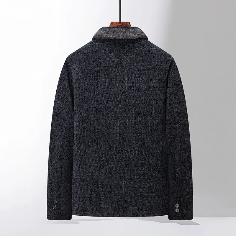 Men's Wool Blend Single Breasted Overcoat
