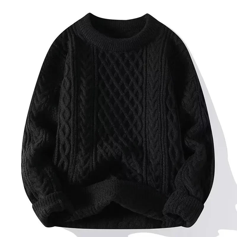 Men's Crew Neck Knit Jumper, Wool Blend
