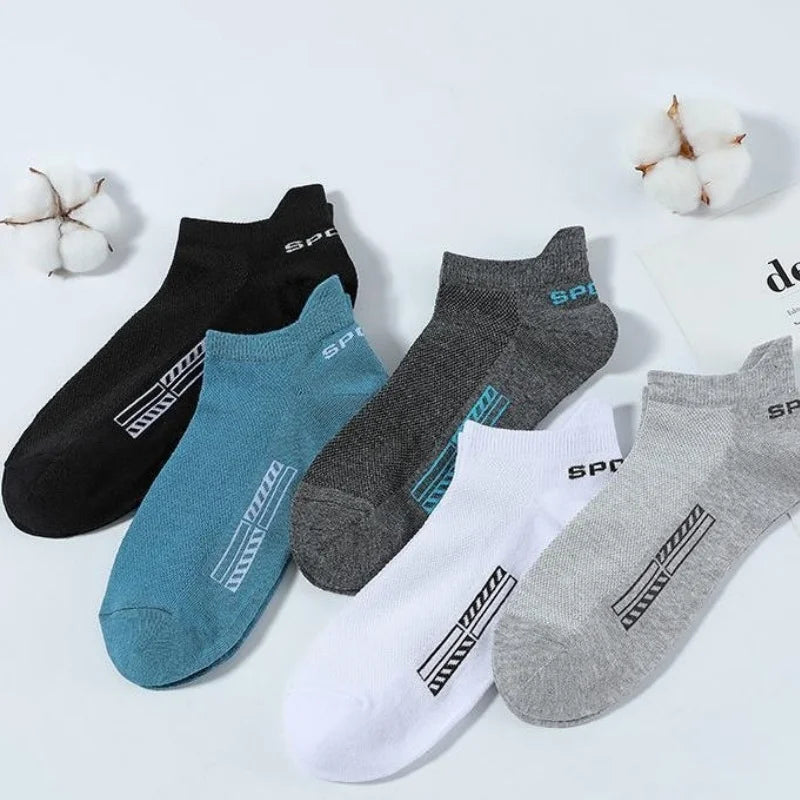 Men's Cotton Ankle Socks – 5 Pack
