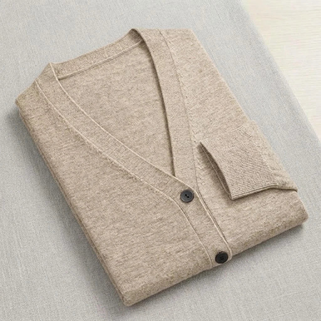 Men's V-Neck Button Cardigan