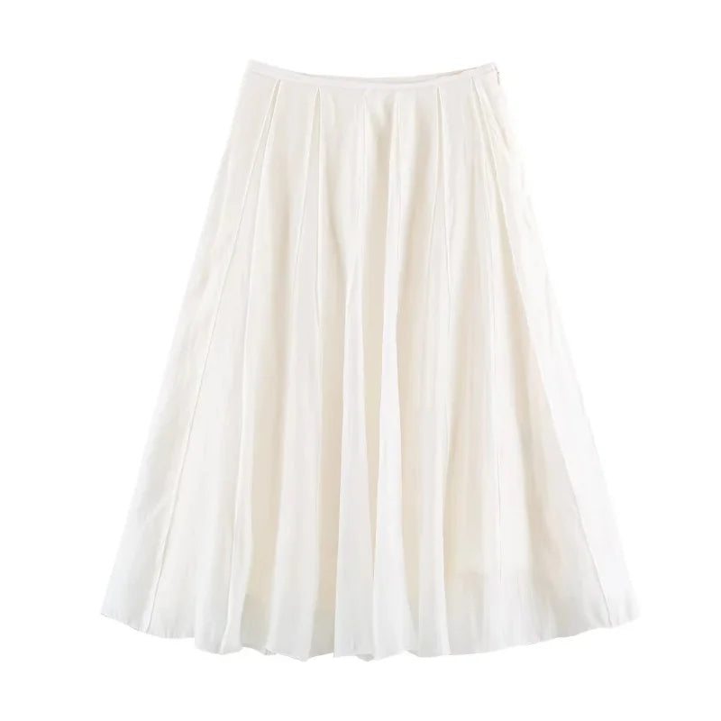Women's Pleated Midi Skirt
