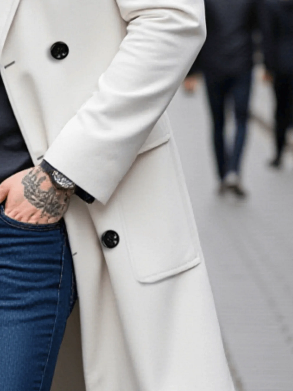 Men's Double-Breasted Overcoat