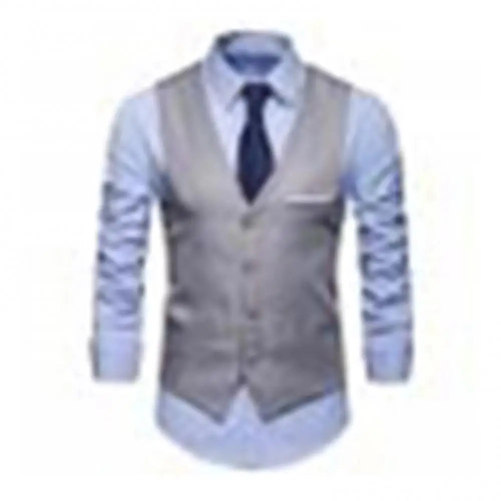 Men's Slim Fit Single Breasted Suit Waistcoat