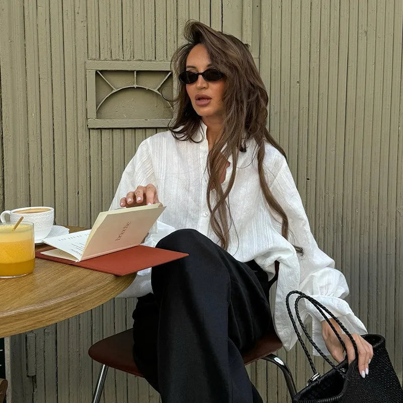 Women's White Cotton Shirt
